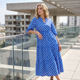 Női Bohemian Mintás Maxi Ruha a Mindennapokra