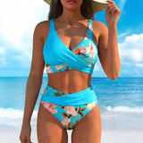 🌸🌿 Emeld ki az alakod – Női virágmintás, magas derekú bikini szett (EU S-XL) – Utánvétes szállítás 🌊👙