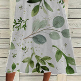 👗✨ Női Elegáns Kereknyakú Ruha Nyomattal – 50% Kedvezmény! Időtlen A-vonalú Szabás, Tökéletes Ünnepi Alkalmakra, Esküvőkre és Mindennapi Használatra 🌸