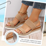 Női Woven Elastic Strap Vastag Talpú Wedge Szandál" can be rewritten as:

"Női Széles Talpú Wedge Szandál Woven Elastic Pánttal