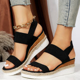Női Woven Elastic Strap Vastag Talpú Wedge Szandál" can be rewritten as:

"Női Széles Talpú Wedge Szandál Woven Elastic Pánttal