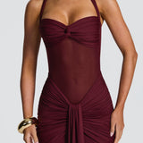 Vixen Maxi Dress - Cherry Patent