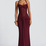 Vixen Maxi Dress - Cherry Patent