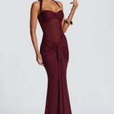 Vixen Maxi Dress - Cherry Patent