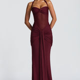 Vixen Maxi Dress - Cherry Patent