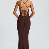 Xanthe Maxi Dress - Plum Brown