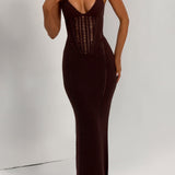 Xanthe Maxi Dress - Plum Brown